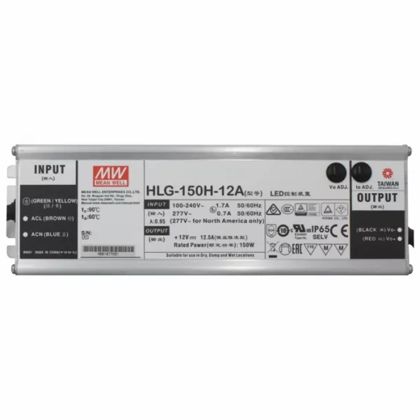 Mean Well Power Supply 12V DC 150W HLG-150H-12A
